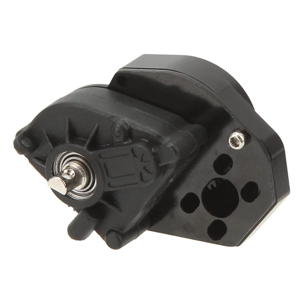 Alomejor RC Gear Box, Quiet High Accuracy Professional RC Car Transmission Gear Box for 1/24 Crawler (Black)