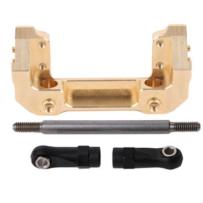 1/10 Scale RC Crawler Front Bumper, Brass Durable, Bumper Bracket Set Tie Rod Assembly for Off-Road Racing Enthusiasts and Hobbyist Crawling Scenarios