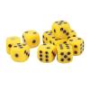 Alomejor 30PCS Plastic Dice Set, Round Corners Dice for Table and Board Games 16MM 6 Sided (Yellow) view 1