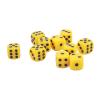 Alomejor 30PCS Plastic Dice Set, Round Corners Dice for Table and Board Games 16MM 6 Sided (Yellow) view 2