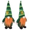 2pcs Irish Gnomes Plush, St Patricks Day Gnome Ornament, Faceless Good Luck Gnome Decor with Long Beard, Green Cloth Gnome for Home Table Sofa Decoration (Men's Green Leaf Festival Doll) view 2