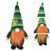 2pcs Irish Gnomes Plush, St Patricks Day Gnome Ornament, Faceless Good Luck Gnome Decor with Long Beard, Green Cloth Gnome for Home Table Sofa Decoration (Men's Green Leaf Festival Doll) view 4