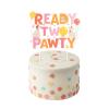 YO PERREO SOLA Ready TWO Pawty Cake Topper Dog Themed Double Sided Paper Cake Pick for 2nd Birthday Party Decorations Puppy Celebration Dessert Table Centerpiece view 1