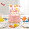YO PERREO SOLA Ready TWO Pawty Cake Topper Dog Themed Double Sided Paper Cake Pick for 2nd Birthday Party Decorations Puppy Celebration Dessert Table Centerpiece view 2