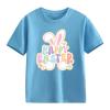 Toddler Bunny Costume Easter Shirts for Girls Bunny Outfits Toddler Boy Sping Shirt Short Sleeve Crew Neck Tops Cute Cartoon Print Holiday Tshirts Teen Clothes Light Blue 4-5 Years view 4
