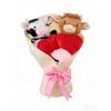 1PCS Cow Plush Bouquet - Valentine's Day Gifts with Hearts Bow, Stuffed Animal Bouquet for Wedding, Anniversary Home Decor view 1