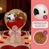 1PCS Cow Plush Bouquet - Valentine's Day Gifts with Hearts Bow, Stuffed Animal Bouquet for Wedding, Anniversary Home Decor view 2