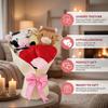 1PCS Cow Plush Bouquet - Valentine's Day Gifts with Hearts Bow, Stuffed Animal Bouquet for Wedding, Anniversary Home Decor view 3