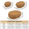 3 Pcs Scalloped Rattan Baskets with Lids, Woven Wicker Storage Baskets with Lids for Organizing, Scalloped Edge Baskets for Nursery, Bathroom, Medium, Large, Small, Oval view 3