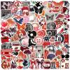 100Pcs Cute Aesthetic Girls Stickers, Trendy Y2k Aesthetic Downtown Stickers for Water Bottles, Waterproof Vinyl Decals for Laptop Kindle Scrapbook Computer(BlackRed) view 1