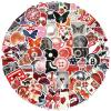 100Pcs Cute Aesthetic Girls Stickers, Trendy Y2k Aesthetic Downtown Stickers for Water Bottles, Waterproof Vinyl Decals for Laptop Kindle Scrapbook Computer(BlackRed) view 4