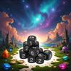 20Pcs Black Polyhedral Dice Set, 6-Sided Number Dice, 16mm, Round Corner, for Board Games and Teaching view 2