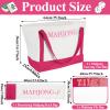 Bornerwhite 3 Pcs Empty Mahjong Bag Sets for Tiles and Racks Mahjong Tote Bag with Embroidered for American Mahjong Storage Game Night Mahj Accessories(Hot Pink) view 2