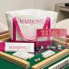 Bornerwhite 3 Pcs Empty Mahjong Bag Sets for Tiles and Racks Mahjong Tote Bag with Embroidered for American Mahjong Storage Game Night Mahj Accessories(Hot Pink) view 3