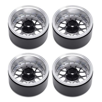 2.2 Beadlock Wheels, High Grip Tires Aluminum Alloy RC Crawler Wheel Rims, 1/10 Scale Off-Road Traction for Remote Control Enthusiasts and Off-Roading Scenarios