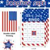 4th of July Bingo Game Set for 24 - Patriotic Party Activities, Independence Day Games for Family Reunion, School & Classroom Decorations 5" x 7" Cards view 2