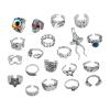 ADONJBISG 20Pcs Vintage Punk Rings Set for Women, Retro Skull Demon Eye Animal Finger Jewelry, Exaggerated Gothic Alloy Rings for Halloween Party Music Festival Gifts view 1