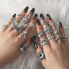 ADONJBISG 20Pcs Vintage Punk Rings Set for Women, Retro Skull Demon Eye Animal Finger Jewelry, Exaggerated Gothic Alloy Rings for Halloween Party Music Festival Gifts view 2