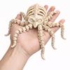Articulated Flexible Skeleton Octopus: 3D Printed (Bone White) view 2