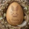 Personalized Musical Easter Eggs, mmm, Personalized Wooden Egg Shaker, First Easter Gifts, Engraved Musical Egg Shaker, Custom Name, Wooden, 1,6" inches x 2,4" inches, Gift for Toddlers (Egg 2) view 2