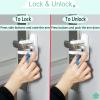 NestGuard Door Lever Lock, Milky White, 2 Pack view 3