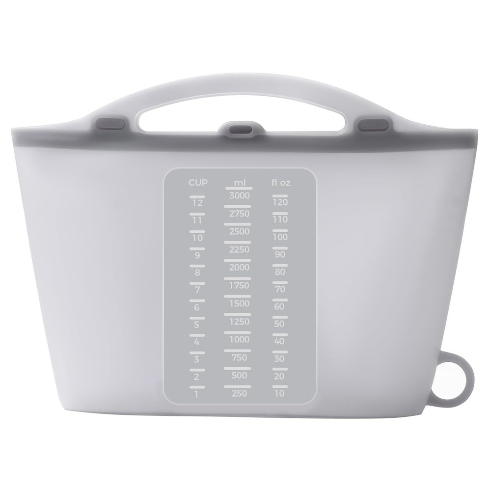 Solinfant Large 100oz Silicone Microwave Steam Sterilizer Bag for Baby Bottle, Breast Pump Parts Other Toddler Accessories, Portable Travle Reusable Sterilizing Storage Bag, Cooking Bag for Vegetables