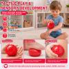 Jerify 24 Pcs Knobby Balls Spiky Sensory Balls Bulk,Red view 4