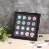 GUSHBIN Poker Chip Display Case for 16 Chips Casino Chips Display Frame for Home Decor Wall Mounted & Tabletop Displaying Souvenir Chips, 9.8" x 9.8" view 2