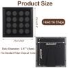 GUSHBIN Poker Chip Display Case for 16 Chips Casino Chips Display Frame for Home Decor Wall Mounted & Tabletop Displaying Souvenir Chips, 9.8" x 9.8" view 3