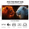 for MTG/TCG Playmat - 28x16 Inch Trading Card Game Mat with Reinforced Stitched Edges,Non-Slip Rubber Base and Free Storage Bag,Large Desk Mat,Fire Ice Lions view 2