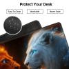 for MTG/TCG Playmat - 28x16 Inch Trading Card Game Mat with Reinforced Stitched Edges,Non-Slip Rubber Base and Free Storage Bag,Large Desk Mat,Fire Ice Lions view 3