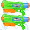 Super Water Gun for Kids Adults: 2 Pack Super Water Gun Soaker 1200cc Squirt Blasters with Impressive Range - Ideal Toys for Boys Girls Summer Outdoor Swimming Pool Water Toys Fun - Green view 1