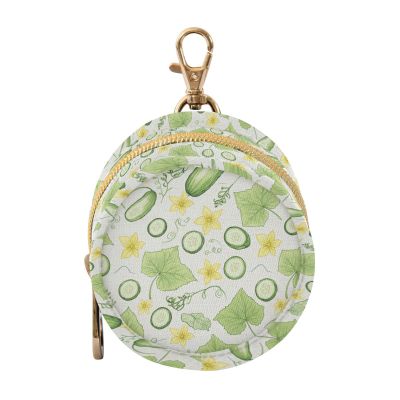Vegetable Garden Cucumber White Print Pacifier Case for Travel Clip-On Pacifier Holder Baby Storage Pouch for Diaper Bag Stroller Baby Essentials