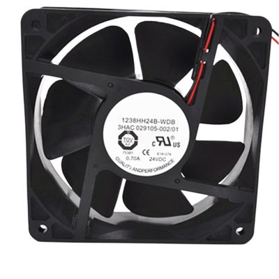 1pcs 1238HH24B-WDB 3HAC029105-002 24V 0.7A 12cm 12038 120x120x38mm Double Ball Bearing Cooling Fan