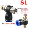 5 Pcs Pneumatic Air Connector Fittings - PC/PCF/SL/PB/PL, 6/8/10/12 Thread, 1/8"/1/4"/3/4"/1/2" Hose/Pipe Quick Connectors(OD4mm-1I8,PCF (5PCS)) view 2