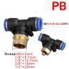 5 Pcs Pneumatic Air Connector Fittings - PC/PCF/SL/PB/PL, 6/8/10/12 Thread, 1/8"/1/4"/3/4"/1/2" Hose/Pipe Quick Connectors(OD4mm-1I8,PCF (5PCS)) view 3