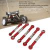 ChiweiJ 5PCS RC Tie Rod Set, 5mm Diameter Aluminum Alloy Tie Link Rods with Shock Absorption for 1/10 Remote Control Car, Heavy Duty Replacement Parts (Red) view 3