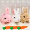 Bunby Realistic Rabbit Toy, 2026 New Easter Realistic Rabbit Toys,Interactive Plush Bunny,Realistic Bunny Can Walk and Talk,Lifelike Movements, Hops,Twitches & Wiggles Ears, Easter Gift (White) view 3