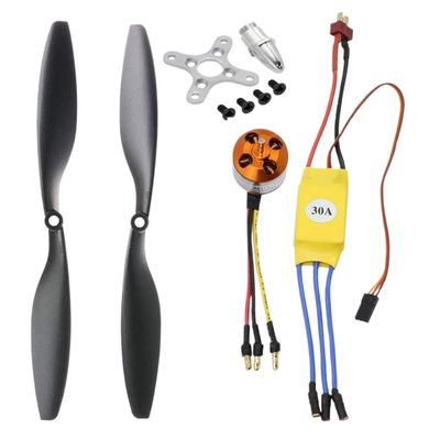 1000KV Brushless Motor A2212 13T with 30A Brushless ESC 1045 Propeller CW CCW Mount Kit Compatible with F450 550(1000KV 30A 1045)