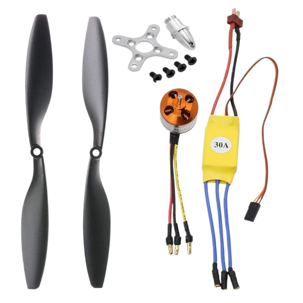 1000KV Brushless Motor A2212 13T with 30A Brushless ESC 1045 Propeller CW CCW Mount Kit Compatible with F450 550(1000KV 30A 1045)