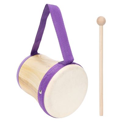 Keenso Drums, Wooden Body Percussion Instrument with Sheepskin Head and Stick for Kids Musical Play, 8 Inch Ideal for Children