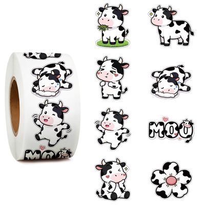 1000Pcs Cow Stickers for Kids, Animal Stickers for Teaching Rewards, Potty Training, Boys Girls Teens Waterbottle Scrapbook Laptop Skateboard Computer