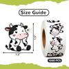 1000Pcs Cow Stickers for Kids, Animal Stickers for Teaching Rewards, Potty Training, Boys Girls Teens Waterbottle Scrapbook Laptop Skateboard Computer view 2
