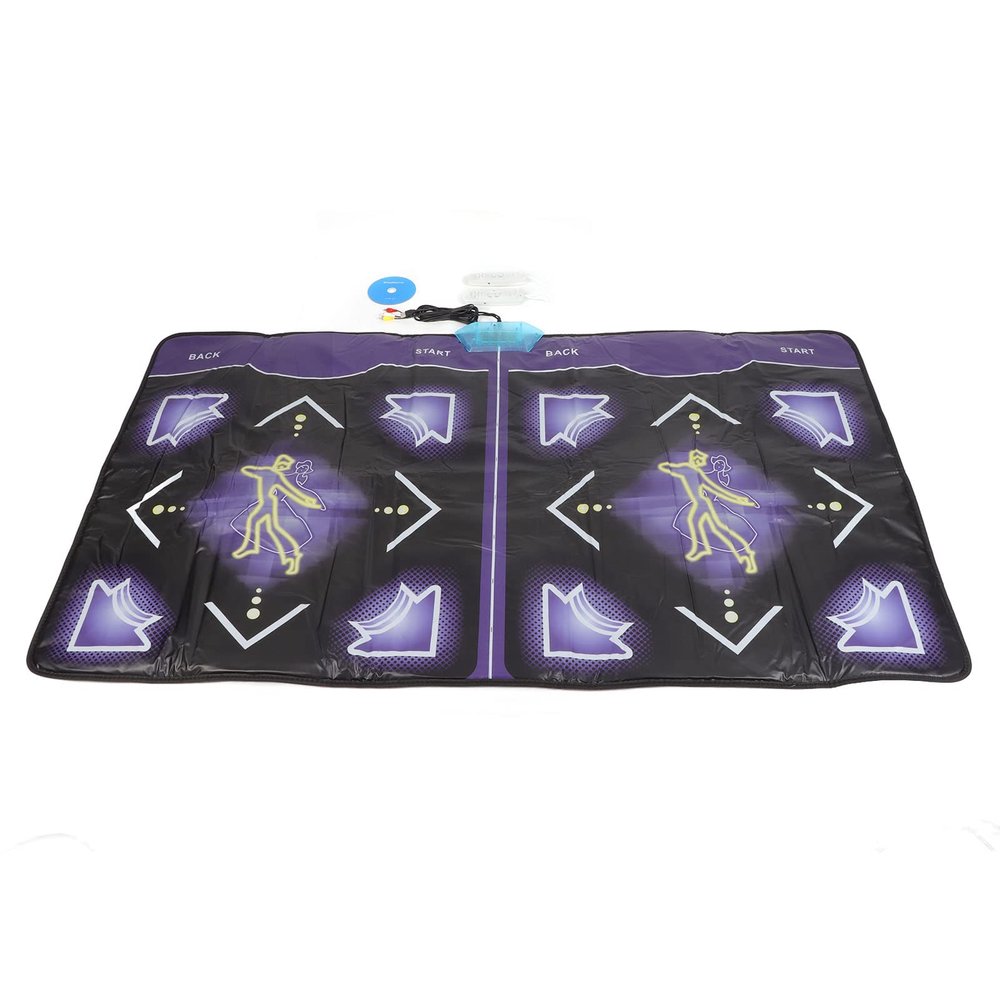 SUNGOOYUE Dance Mat, PVC Non Slip Fabric Double Dance Floor Mat with Handle and 512MB Memory Card, for Kids and Adults Home Use Parent Child Interaction (US Plug)