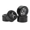 4pcs 2.2in Wheel Hub for 1/10 RC Car, Universal CNC Aluminum Alloy Bead Lock Hubs with High Wear Resistance, Weighted Design for Axial SCX10 Defender (Ti Color) view 3