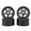 4pcs 2.2in Wheel Hub for 1/10 RC Car, Universal CNC Aluminum Alloy Bead Lock Hubs with High Wear Resistance, Weighted Design for Axial SCX10 Defender (Ti Color) view 4