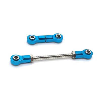 for Wltoys K969 1/28 rc Car Steering Link Rod Metal Servo Linkage Upgrade Parts RC Links Linkage(Blue)