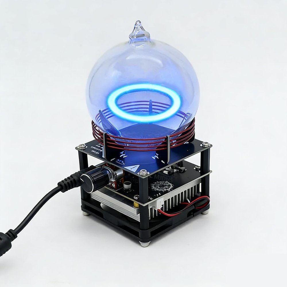 MJDHS Diy Plasma Light-Up Ring Kit, Ring Circuit Plasma Ring Driven Plasma Ball, Science Experiment Tool, Suitable For Home Decor, Unique Science Gift And Science Demonstration, Etc(Size:13cm/5.1inch)