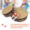 BRRNOO Hand Drum, Kids Drum Musical Percussion Instrument Kids Hand Drums Percussion Frame Wood Frame with Stick (6in) view 2