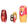 Rcniso 6pcs Russian Nesting Dolls Kit for Kids Wooden Cartoon Animal Pattern Ornament Festival Gifts view 4